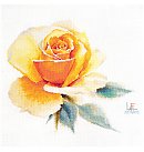 Izšūšanas komplekts krustdūrienā "Watercolor roses. Yellow elegant", 26x24cm