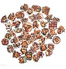 Vinila uzlīmes "Gingerbread", 4-6cm, 50 gab., ZS