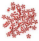Polimēra pērles "Christmas candies", 1cm, 48 gab