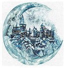 Izšūšanas komplekts krustdūrienā "Moon castle", 25x26 cm, 1 gab.