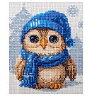 Izšūšanas komplekts krustdūrienā "Cuddly Owl", 15x15cm, 1 gab.