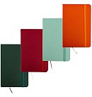 Bloknots A6 līniju 80lp. cietos vākos ar gumiju "Multicolor", 1 gab., dažādi dizaini