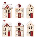 Koka knaģi "Wood house", 2.6/ 2.9x4.3cm, 6 gab.
