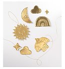 Embossed foil 70 μm, gold, 18.5 x 29 cm, 3 sheets, extra strong, Folia