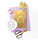 Embossed foil 70 μm, gold, 18.5 x 29 cm, 3 sheets, extra strong, Folia
