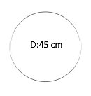 Metāla riņķis, ar pārklājumu, D:45cm, baltā krāsā