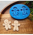 Silikona forma "Gingerbread man", 2 elementi, ~ 3*2.6 cm, H:0.4 cm, ZS