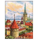 Izšūšanas komplekts krustdūrienā "Towers of old town", 22x30cm