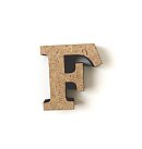 MDF burts "F", H:3cm