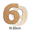MDF cipars "6/ 9", H:10cm