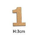 МДФ цифра "1", H:3см