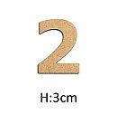 МДФ цифра "2", H:3см