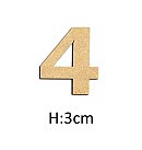 МДФ цифра "4", H:3см
