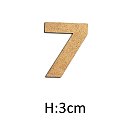 МДФ цифра "7", H:3см
