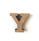 MDF burts "Y", H:3cm
