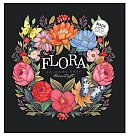 Krāsojamā grāmata FRESH "Flora" 160*160mm, (dizains 23382), 24lp , melns fons