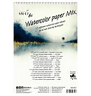 Akvareļu papīra bloks '"MIX", ar spirāli un mikroperforāciju, A4, 160-400 g/ m², 15 dažādas loksnes