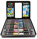Marķieru komplekts uz ūdens bāzes "UNI Posca MANGA Hero", metālā kastē, 20 krāsas
