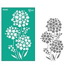 Trafarets "Flowers 4041", vairākkārt lietojams, pašlīmējošs, 13x20 cm