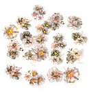 Uzlīmes caurspīdīgas "Shiny floral", PET, izmērs 5-6cm, 20 gab.