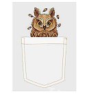 Izšūšanas komplekts ar ūdenī šķīstošo kanvu "Curious Owl", 9x9 cm, 1 gab.