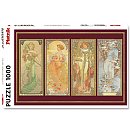 Puzle "Mucha - The 4 seasons" ar foliju, PIATNIK 1000 daļas