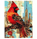 Komplekts gleznošanai pēc numuriem "City bird", audekls uz apakšrāmja, 30x40cm