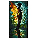 Komplekts gleznošanai pēc numuriem "Stained glass angel", audekls uz apakšrāmja, 40x80cm