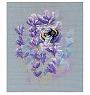 Izšūšanas komplekts krustdūrienā "Bumblebee on lavender",
