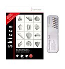 Komplekts skicēšanai ar zīmuļiem metāla kastītē "Skizze", 96 g/ m2, A4, 2x100 loksnes