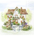 Salvetes dekupāžai "COUNTRY HOUSE", 33x33cm, 2 gab.