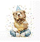 Salvetes dekupāžai "HAPPY TEDDY", 33x33cm, 2 gab.