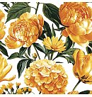 Salvetes dekupāžai "Yellow Flowers on White", 33x33cm, 2 gab.