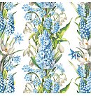 Salvetes dekupāžai "White & Blue Flowers Mix", 33x33cm, 2 gab.