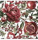 Salvetes dekupāžai "Red Flowers with with Pomegranates", 33x33cm, 2 gab.