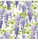 Salvetes dekupāžai "PURPLE WISTERIA cream", 33x33cm, 2 gab.