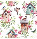 Salvetes dekupāžai "Wooden birdhouses", 33x33cm, 2 gab.