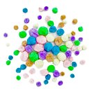Pomponi "PASTEL" (10mm, 15mm, 20mm, 25mm), 78 gab., dažādas krāsas