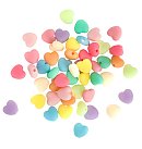 Pērlītes rokdarbiem "MACARON HEARTS" akrila, izmērs 1.1x1cm, 50 gab.