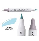 Alcohol-based marker "BRUSH & EXTRA FINE", brush + extra fine, 7135 - Atoll