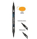 Water -based marker "Twin Tip", brush + extra fine, 2150 - Mango