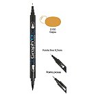 Маркер на водной основе "Twin Tip", кисть + сверхточный 3130 - Cajou