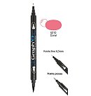 Маркер на водной основе "Twin Tip", кисть + сверхточный 5210 - Coral