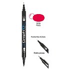 Маркер на водной основе "Twin Tip", кисть + сверхточный 5245 - Ruby