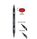 Water -based marker "Twin Tip", brush + extra fine, 5280 - Burgundy