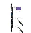 Water -based marker "Twin Tip", brush + extra fine, 6175 - Amethyst