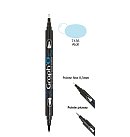 Marķieris uz ūdens bāzes "Twin Tip", ota + īpaši smalks, 7135: gaišzils (Atoll)