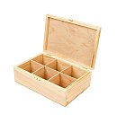 Koka kaste ar aizdari, 6 iedaļas, 24х16х8cm
