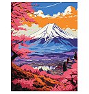 Komplekts gleznošanai pēc numuriem "Magical Fuji", audekls uz apakšrāmja, 30х40cm