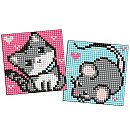 Diamond mosaic kit on a sticker "Grey friends", set of 2 pcs.